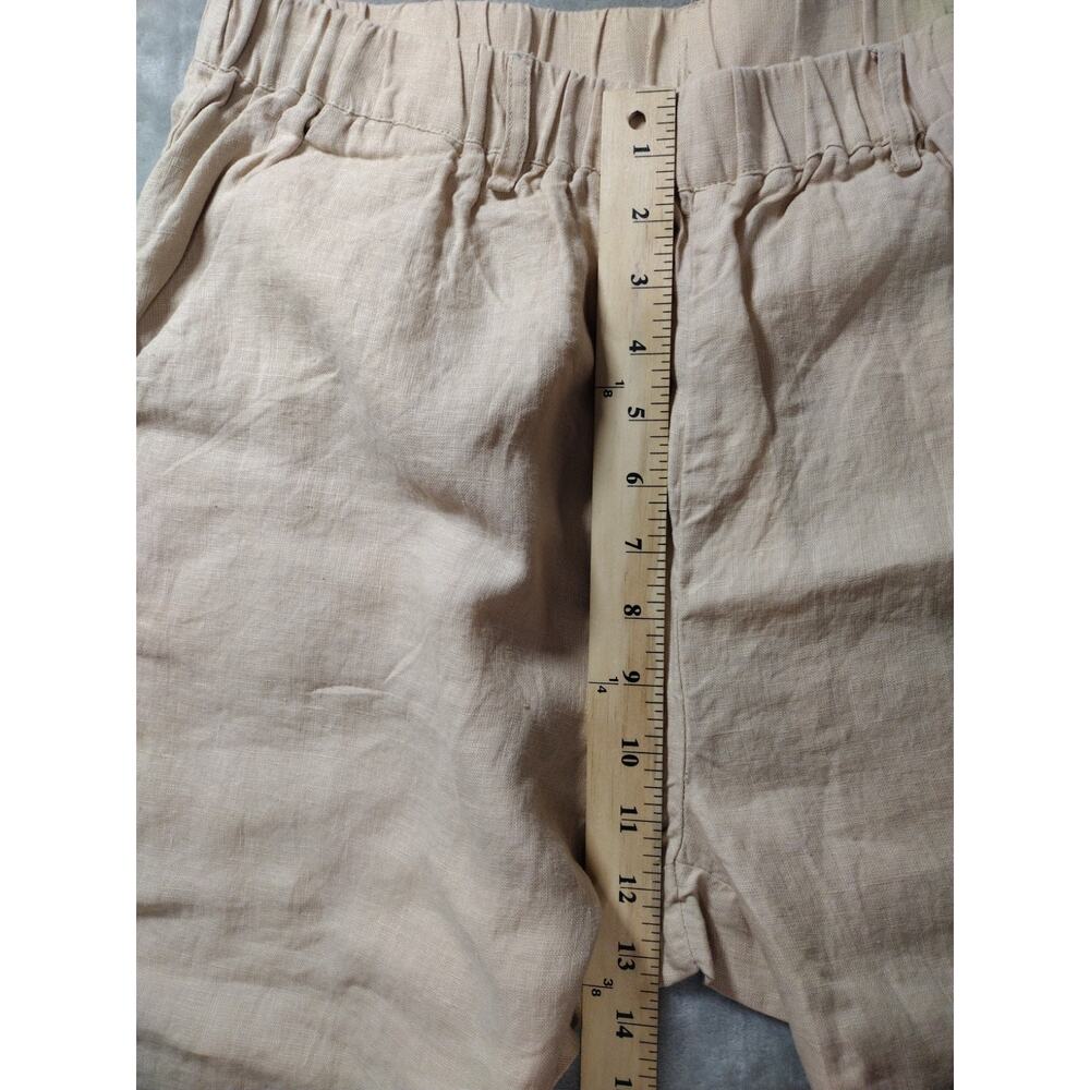 NWT Quince 100% Linen Wide Leg Pants Womens Large Flax Beige Beach Quiet Luxury - Picture 5 of 13